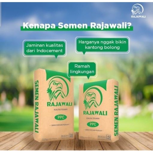 Semen Rajawali 40kg Indocement Tigaroda/ Semen Hitam Rajawali PCC 3 Roda 40 kg