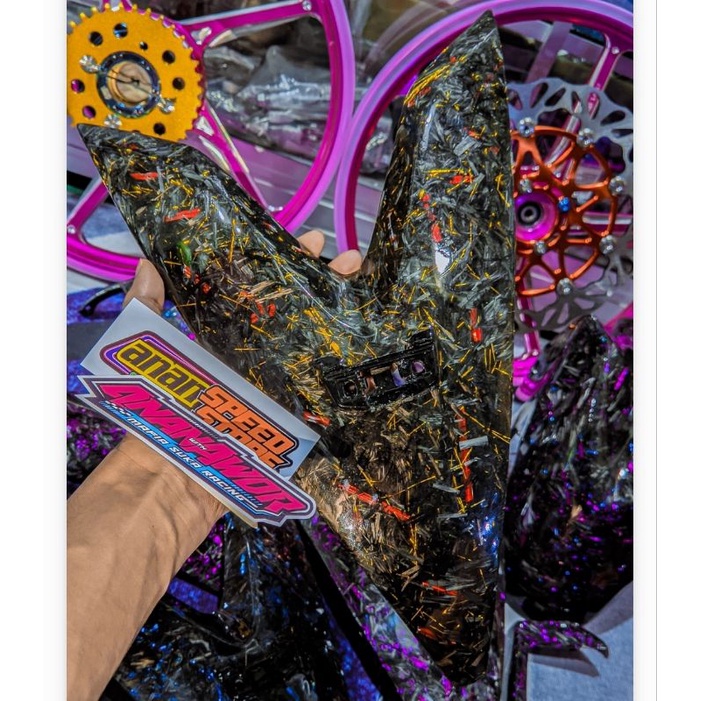 Termurah‼️Karbon Forged Dasi Depan Aerox Old Custom Karbon Kevlar