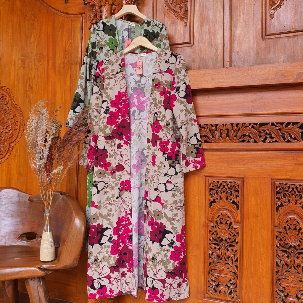 OUTER / OUTER PANJANG / FASHION MUSLIM RANIA FLOWER