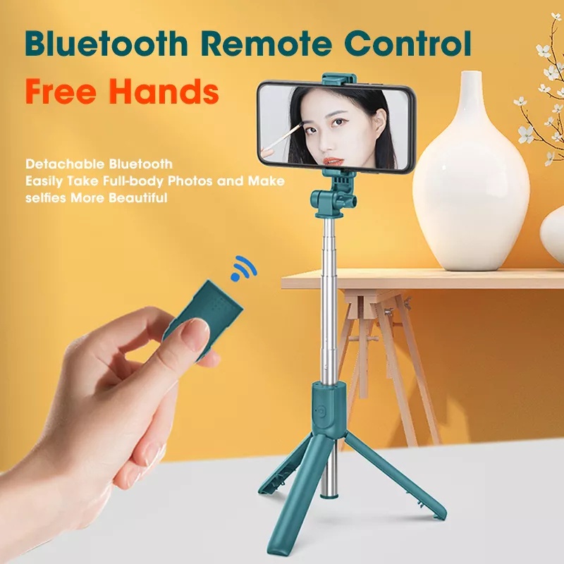 Tripod Tongsis Selfie Teleskopik Nirkabel Bluetooth Remote Control