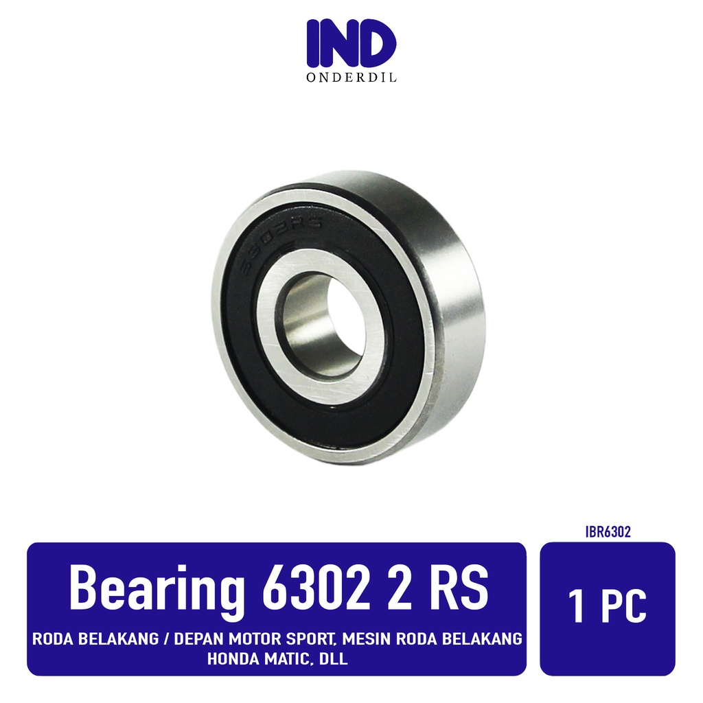 Bearing/Bering/Laher/Laker/Radial Ball Roda Belakang/Depan Sport 6302 RS CB150 R/CBR 150/Mega Pro