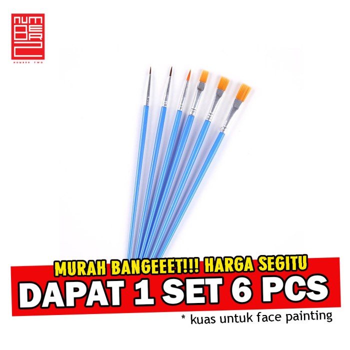 

Kulu 6Pcs Set Kuas Untuk Face Painting