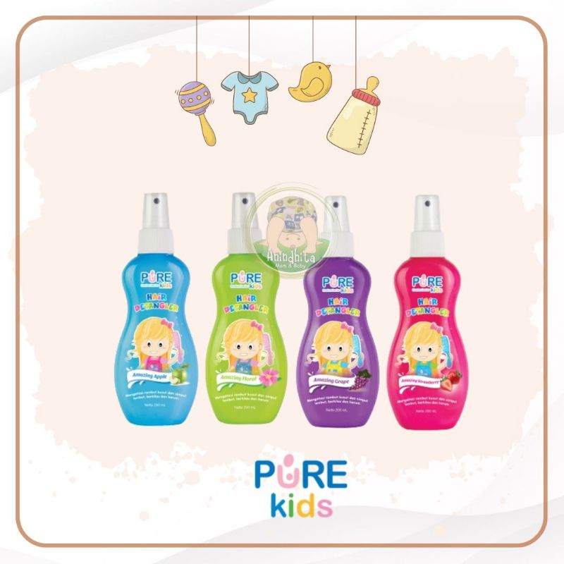 PURE KIDS Hair Detangler | Anti Rambut Kusut Pure Baby | Minyak Rambut Anak