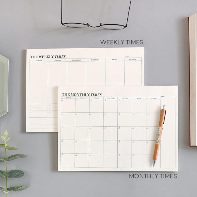 

Agenda Mingguan & Bulanan - The Times Weekly Monthly Planner Memopad