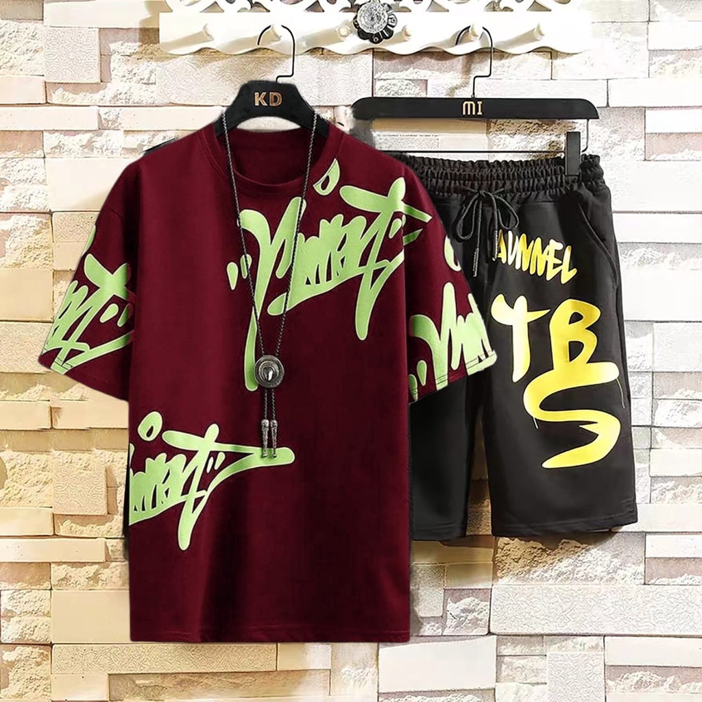 COD/ARPIOSSHOP - STELAN NATURE - SETELAN PRIA SATU SET ( KAOS + CELPEN )