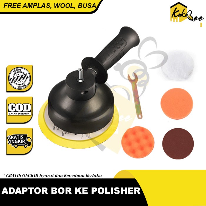 Adaptor Bor Ke Polisher Amplas - Adapter Bor Konverter Poles 5 Inch