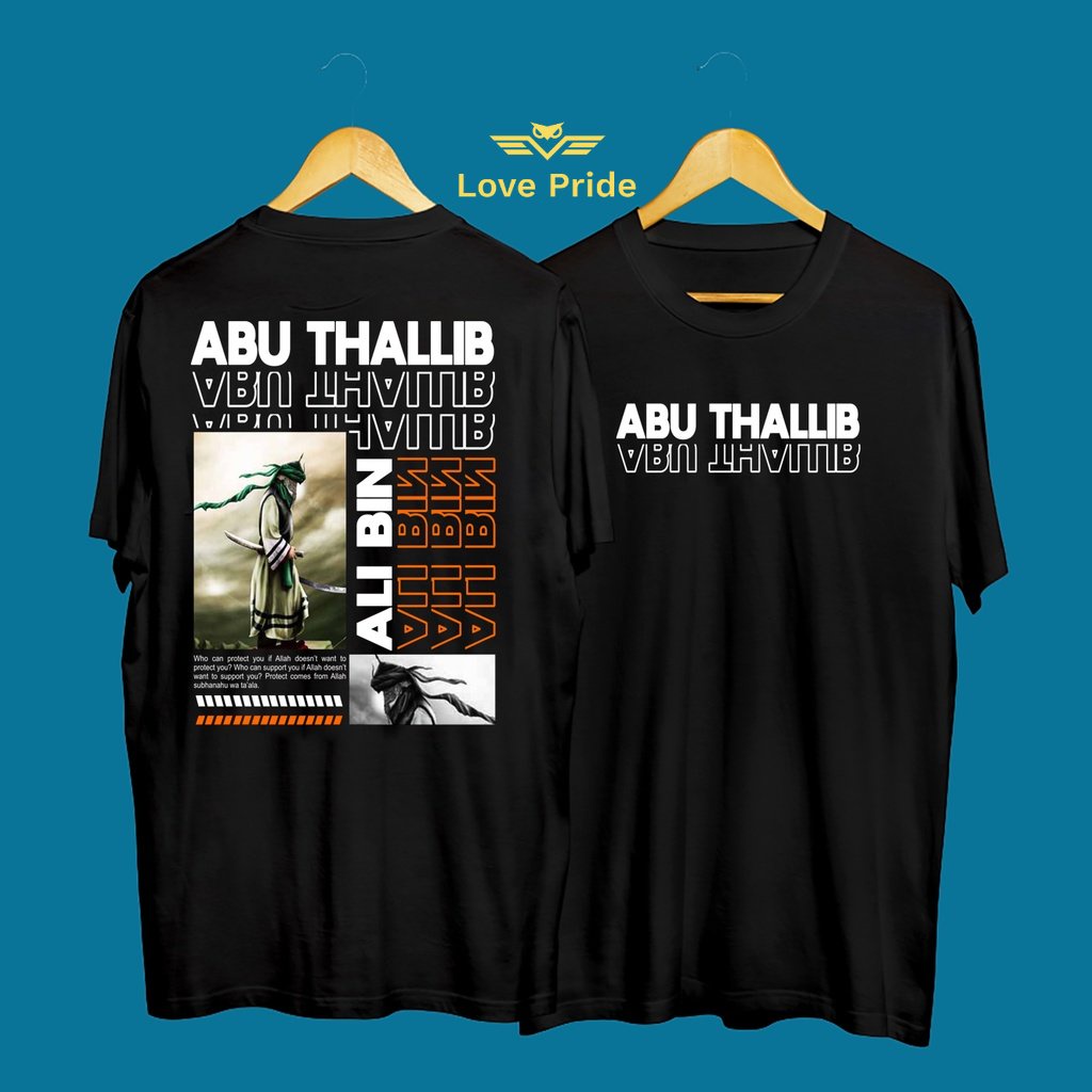Kaos Tshirt Baju Distro Dakwah Streatwear Islami Abu Thalib Premium Terbaru