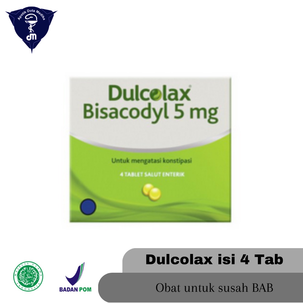 DULCOLAX 4 TABLET - OBAT SUSAH BUANG AIR BESAR DEWASA/OBAT PENCAHAR DEWASA/MENGATASI SEMBELIT DEWASA