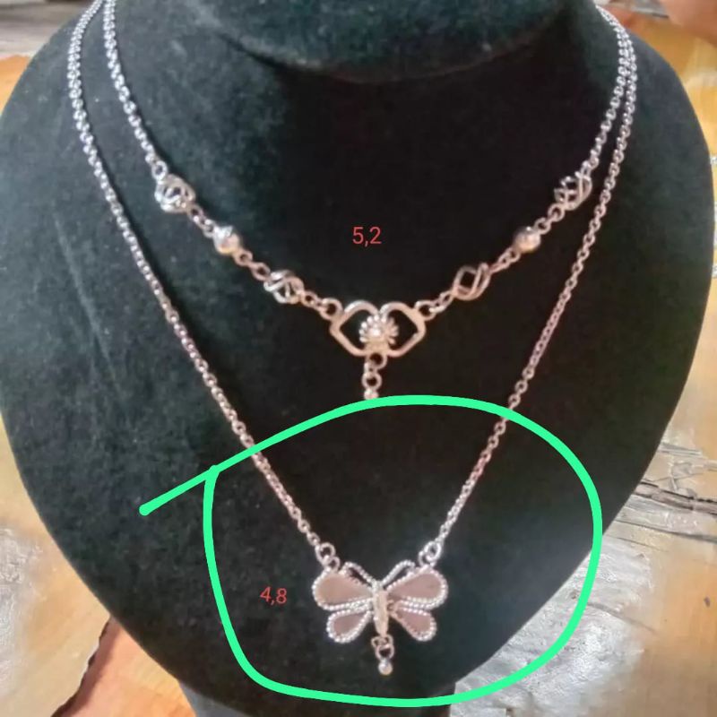 KALUNG PERAK KUPU KUPU 4,8 GRAM