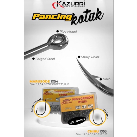 Mata Kail Pancing Ikan Carbon Kotak Kazurri 1053