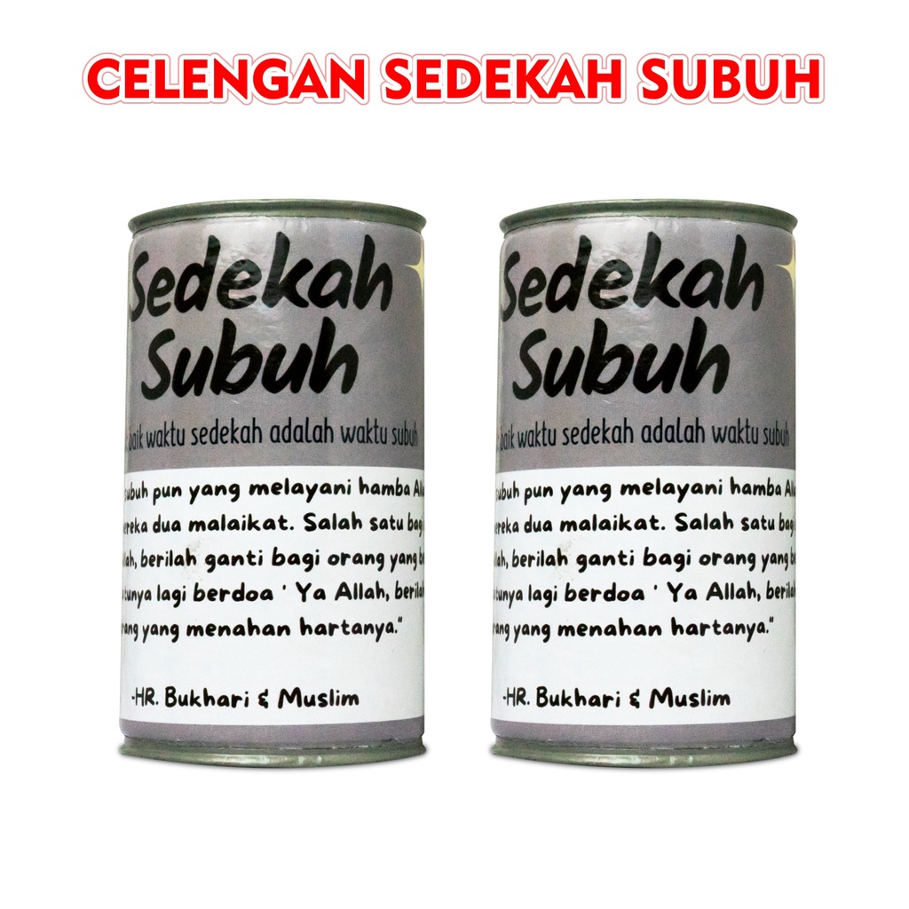 Celengan Kaleng / Celengan Sedekah Subuh Ukuran Sedang