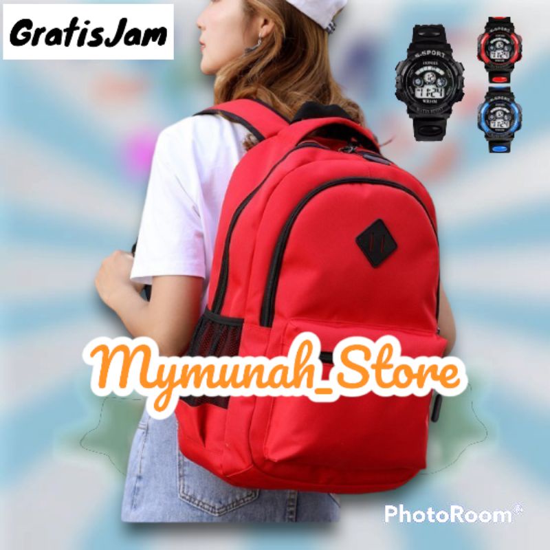 Tas Ransel Sekolah SD Gratis Jam Murah