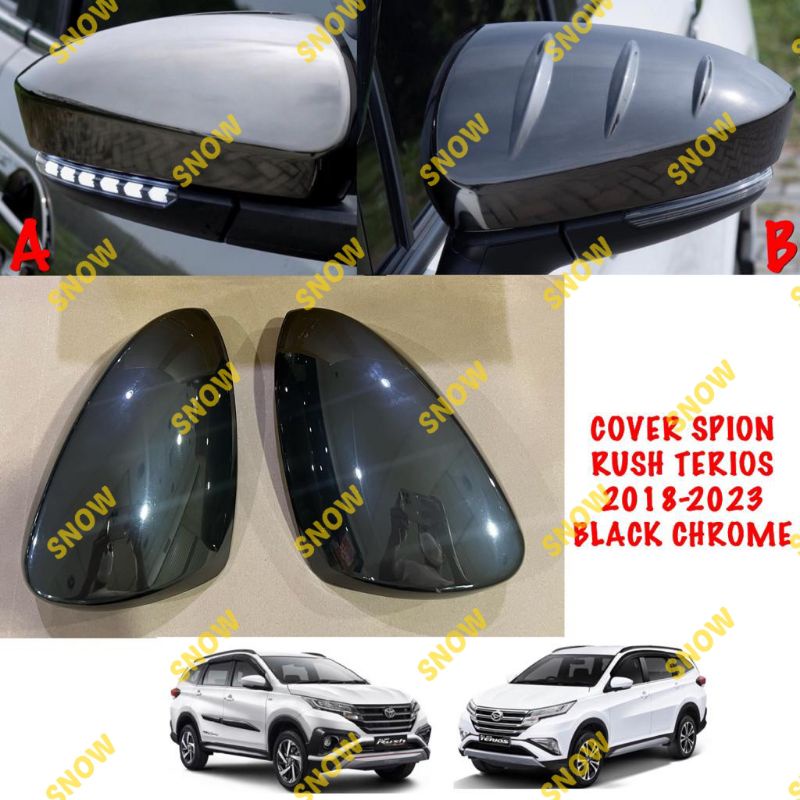 Cover Spion All New Rush Terios 2018 2022 2023 GR SPORT Black Chrome