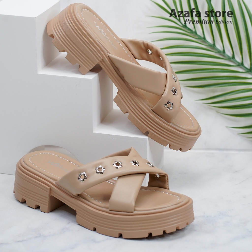 Walcoo Sendal Wedges Import AZAZEL