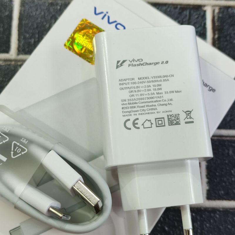 VIVO Flash Charge 2.0 33W Type C Kabel Vivo V21 V20 V20E Charger fast charge