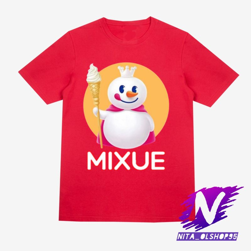 kaos mixue baju anak eskrim mixue