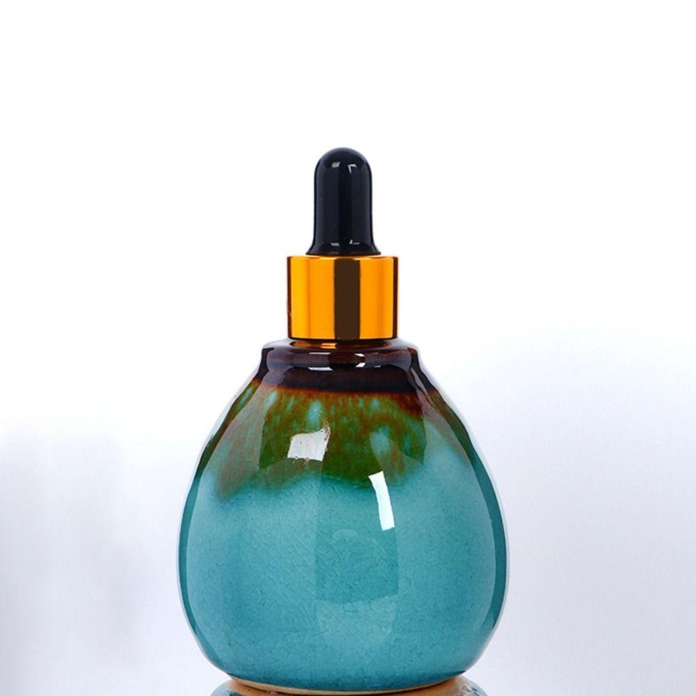 Rebuy Essential Oil Bottle Portable Lightproof Women Beauty Botol Parfum Sample Vial Kosong Penyimpanan Jar Vintage Botol Isi Ulang