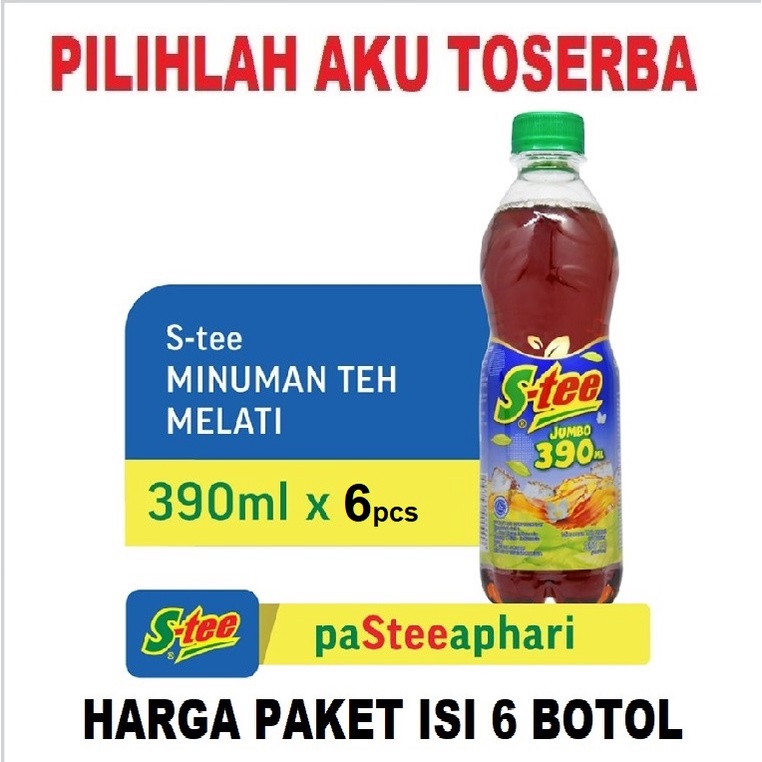 S-tee / Stee Botol PET 390 ml - ( HARGA 6 pcs )