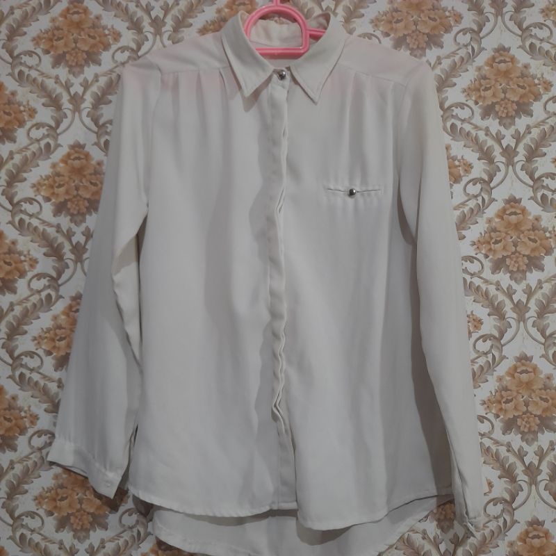 Kemeja Putih Preloved | Kemeja Sifon Preloved