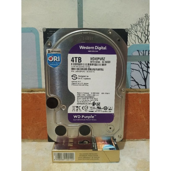 HARDISK WD PURPLE 10 TB CCTV INTERNAL PC