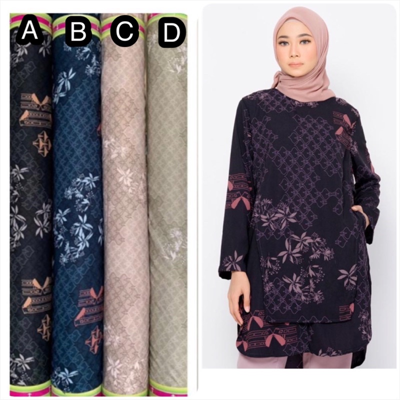 Kain Bahan Maxmara Lux motif mekka terbaru