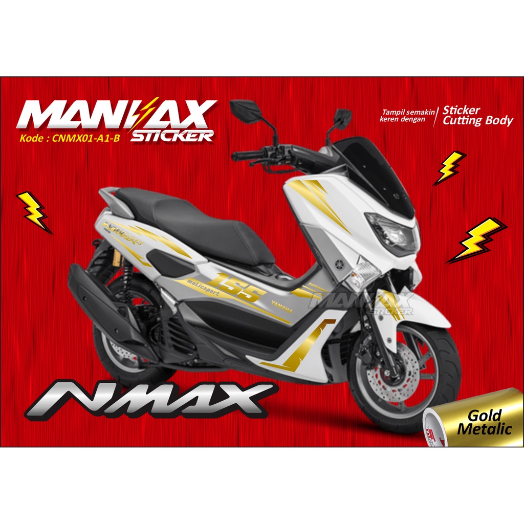 CUTTING STIKER NMAX OLD TAHUN 2017 / STIKER LIST CUTTING MOTOR NMAX LAMA MOTIF SIMPLE / KODE CNMX