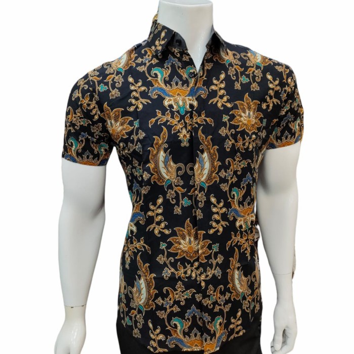 BATIK NAYAM PRIA LENGAN PENDEK | KEMEJA BATIK PRIA SLIM FIT | BATIK PRIA KATUN PREMIUM