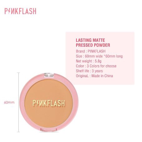 PINKFLASH Bedak Padat Pressed Powder Tahan Lama Matte Lightweight Oil Control Special Edition