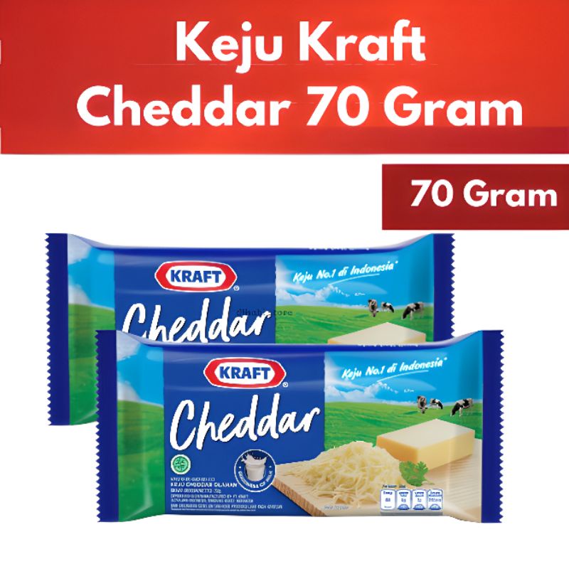Keju Kraft Cheddar 70 Gram