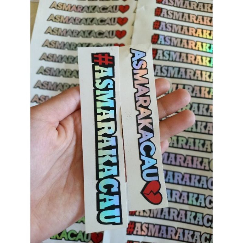 

stiker hologram pelangi ~ asmara kacau ~ dgn cutting pola