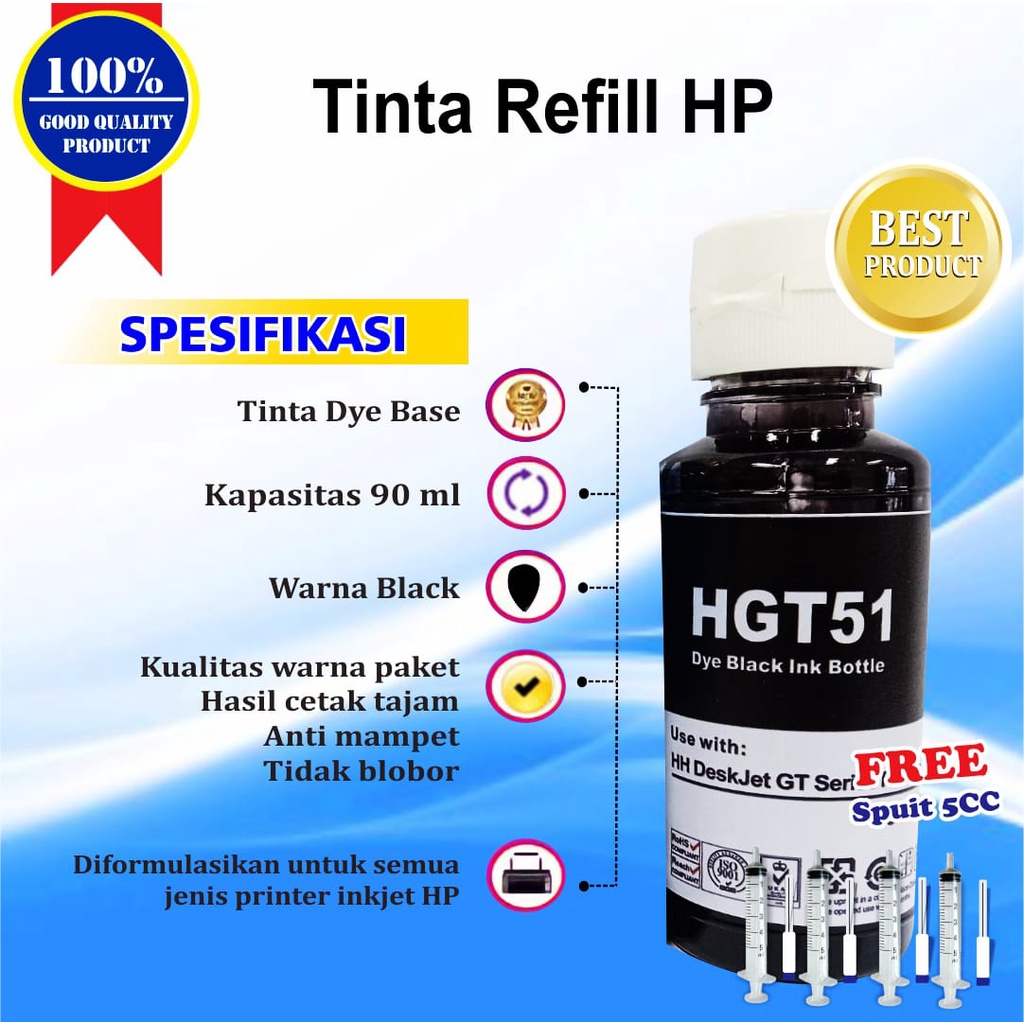 Paket Refill Tinta Printer HP 680 682 678 802 803 703 704 46