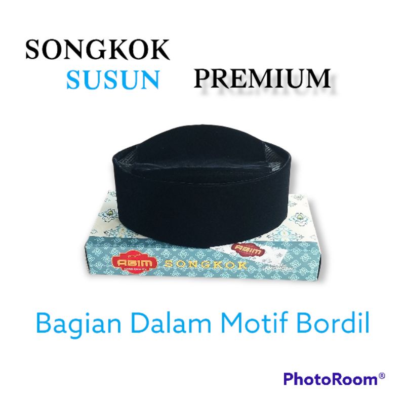 PECI SONGKOK SUSUN AC HITAM TINGGI 8CM 9CM SUPER PREMIUM