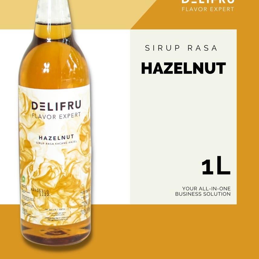 

★ Hazelnut Syrup Delifru 1 Liter - Sirup Hazelnut Premium ☃