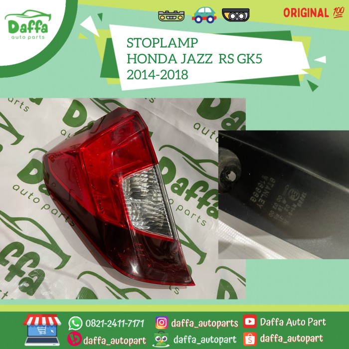 {BEKAS} Stoplamp Stop Lamp Lampu Belakang Mobil Honda Jazz GK 5 Original Diskon