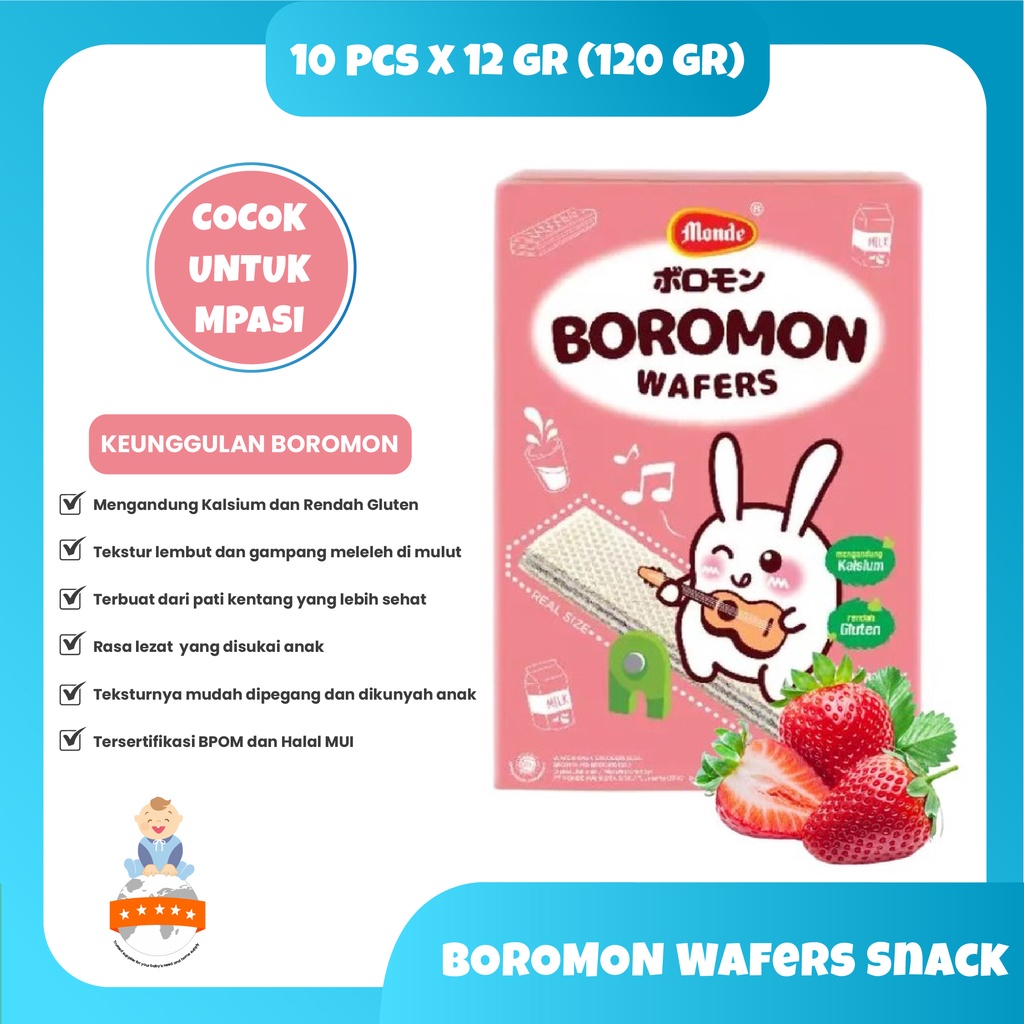 BOROMON Wafers Snack Anak Berkalsium dan Rendah Gluten