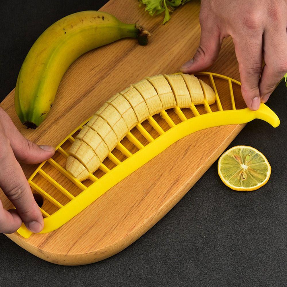 【 ELEGANT 】 Banana Slicer Cereal Fruit Plastic Practical Cutter