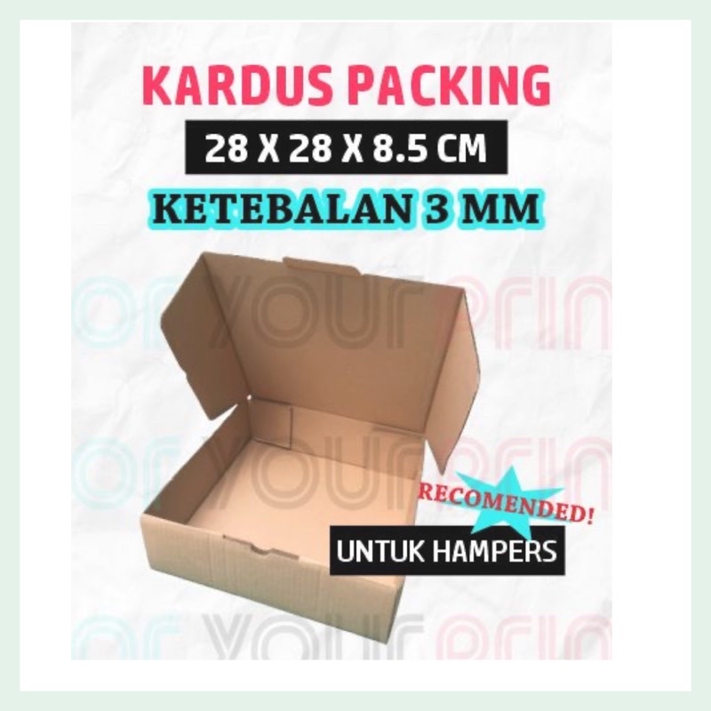 

KARDUS PACKING / DUS HAMPERS UKURAN 28X28X8,5 CM