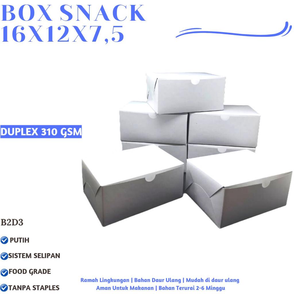 Box Snack Snack Box 16x12 Bahan 310 Gsm (B2D3-Non Laminasi)