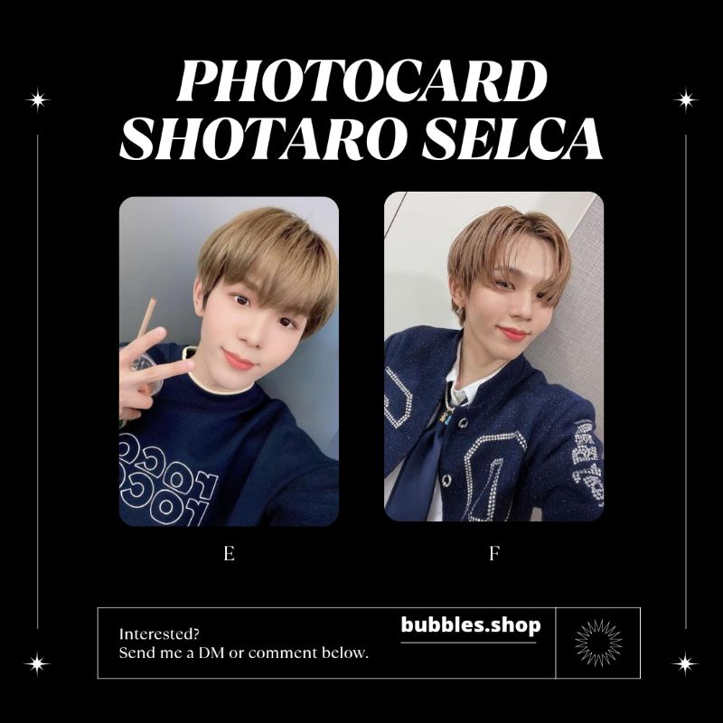 PHOTOCARD UNOFFICIAL SHOTARO NCT SELCA