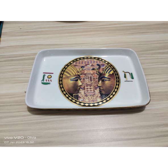 Piring Kotak Keramik Mesir Kuno Jadul Antik