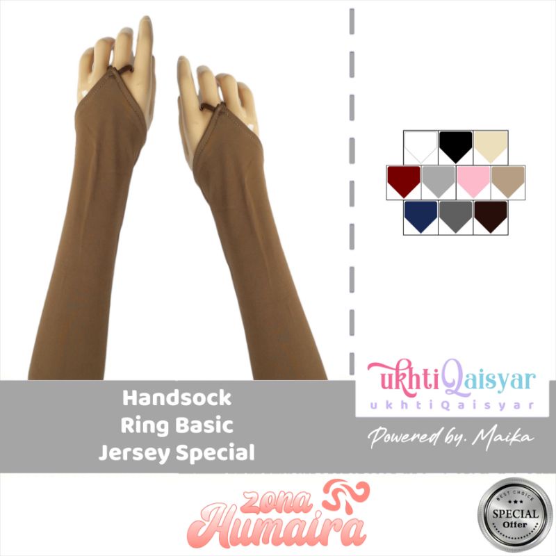Handsock Ring Basic Bahan Rayon Cincin Manset Tangan by. ukhtiQaisyar Color Series