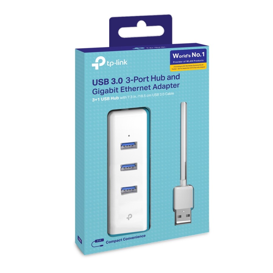 USB Hub TP-Link UE330 USB 3.0 3-Port Hub &amp; Gigabit Ethernet Adapter