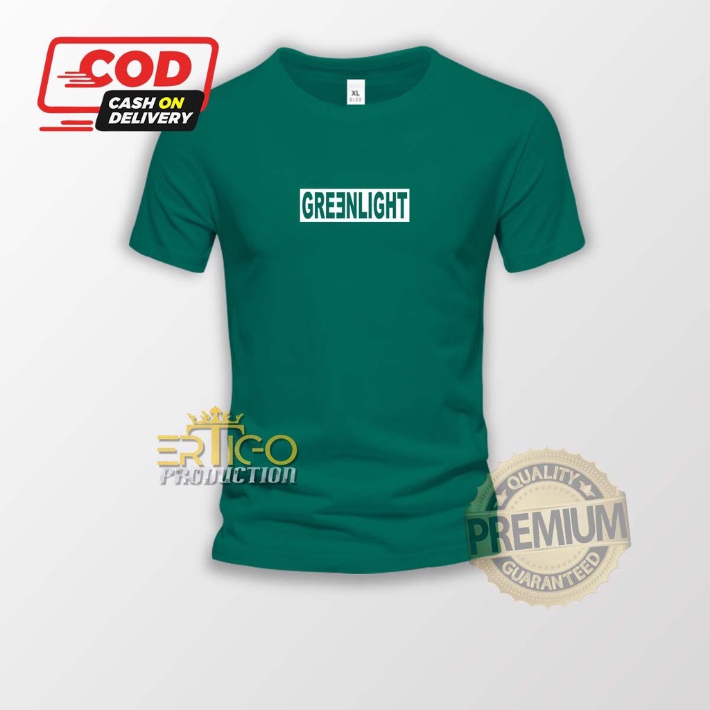 kaos greenlight>blok putih>kaos distro premiun>atasan pria