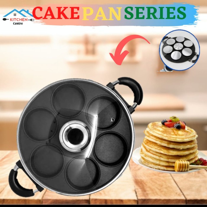 Produk Terbaik] Teflon Martabak Mini Cetakan Martabak Mini 7 Lubang Cake Pan Series