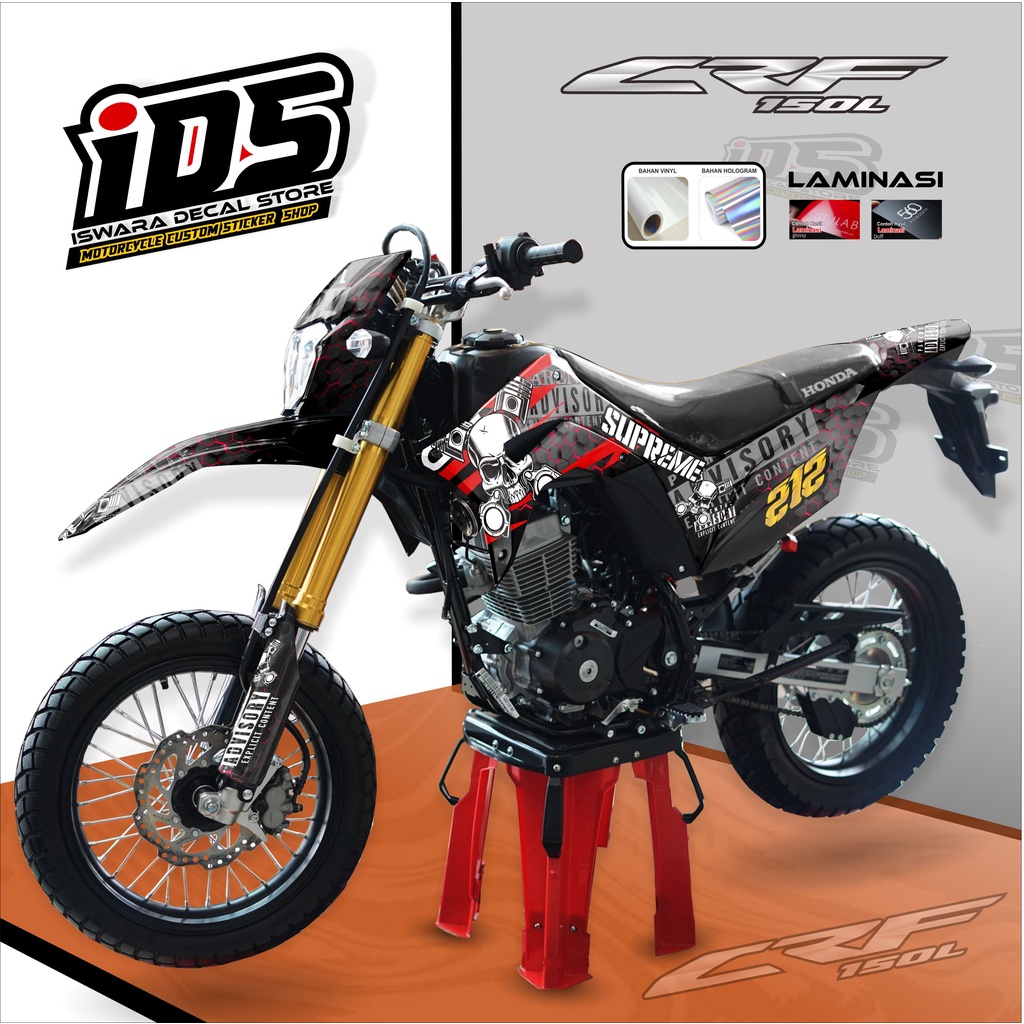 Decal CRF 150 L Full Body Stiker CRF 150L Full Body Dekal CRF 150L Skull3