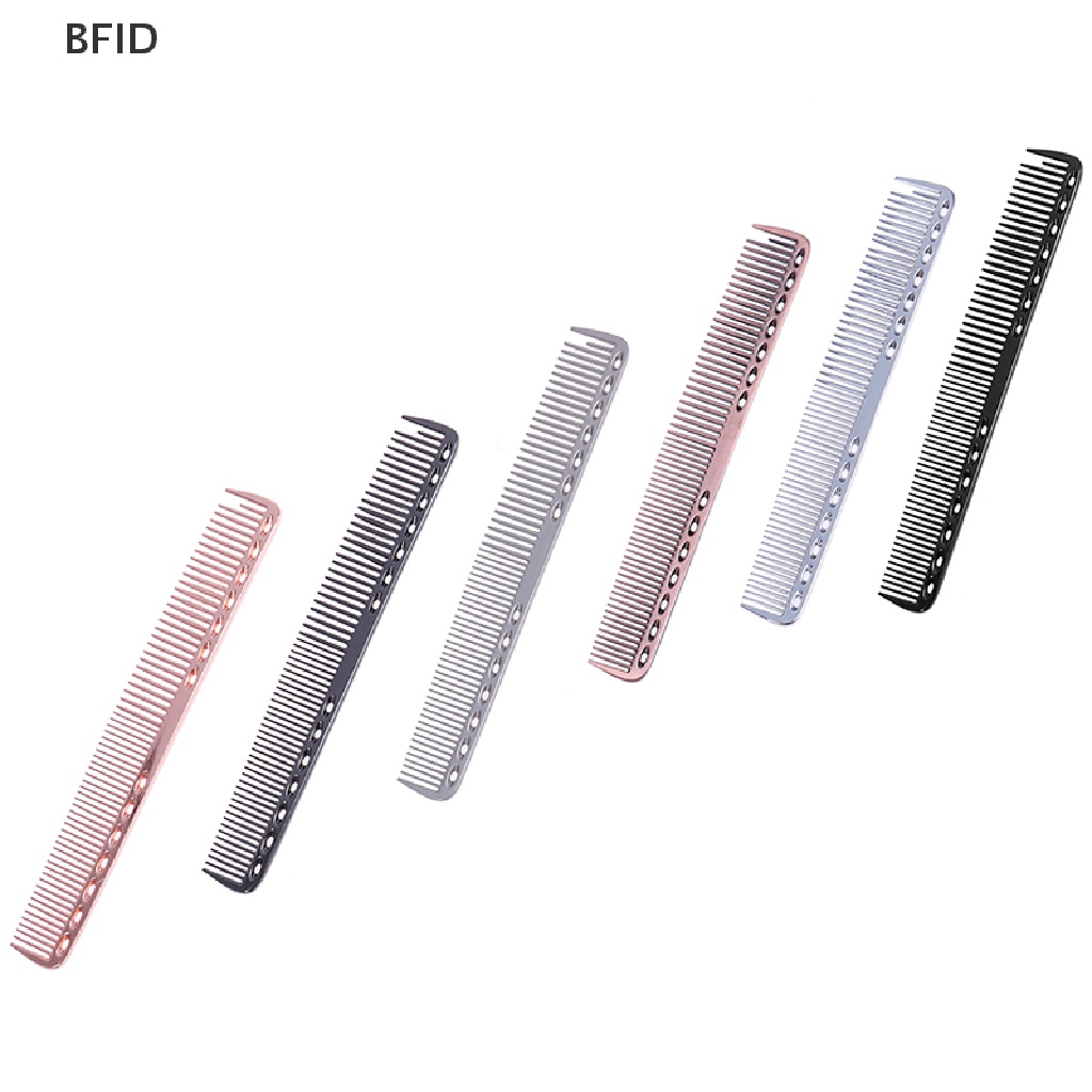 [BFID] Sisir Penata Rambut &amp; Pangkas Rambut Logam Aluminium Salon Profesional Anti Statis [ID]