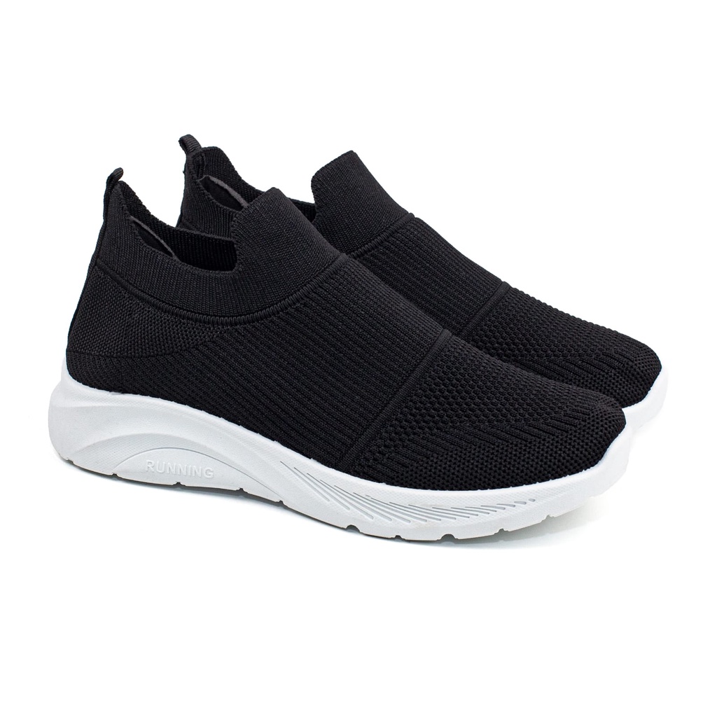 Sepatu Wanita Sneakers Import Rajut Cewek Sport Shoes Kasual Fashion Shoes Wanita Model Slip On LSV210