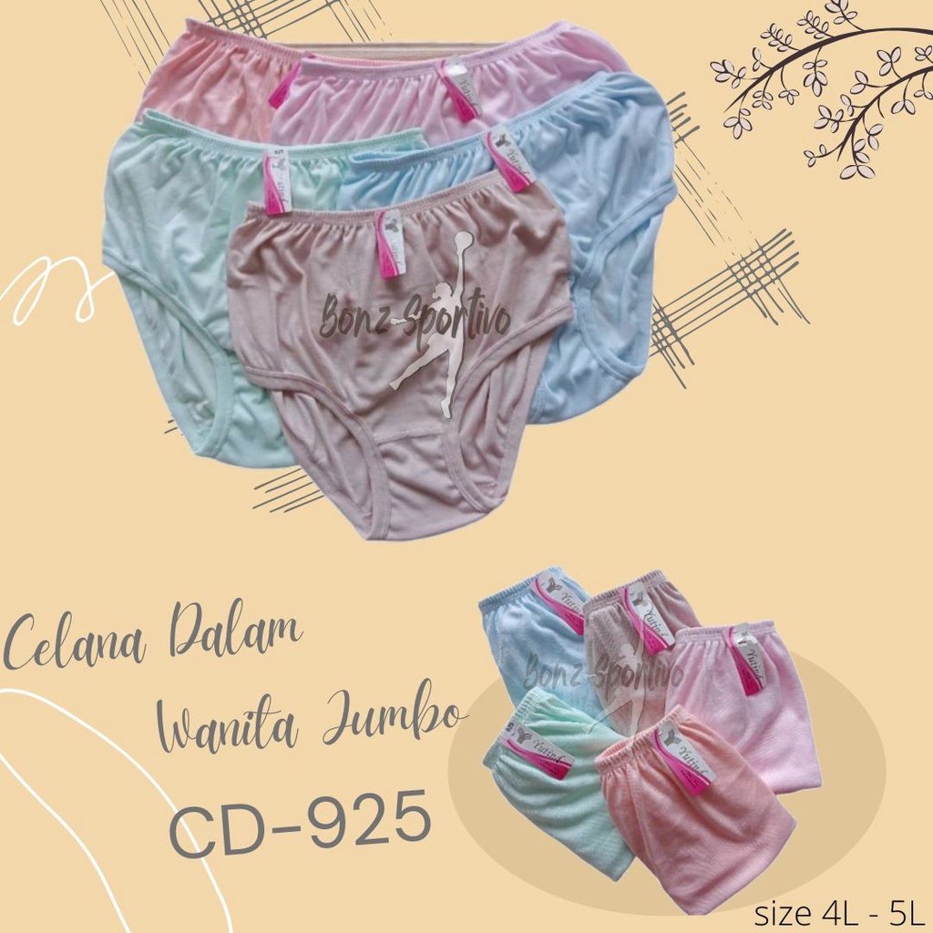 Yutind Celana Dalam Wanita Jumbo 4L - 5L Karet Pinggang Yt925 dan Yt927