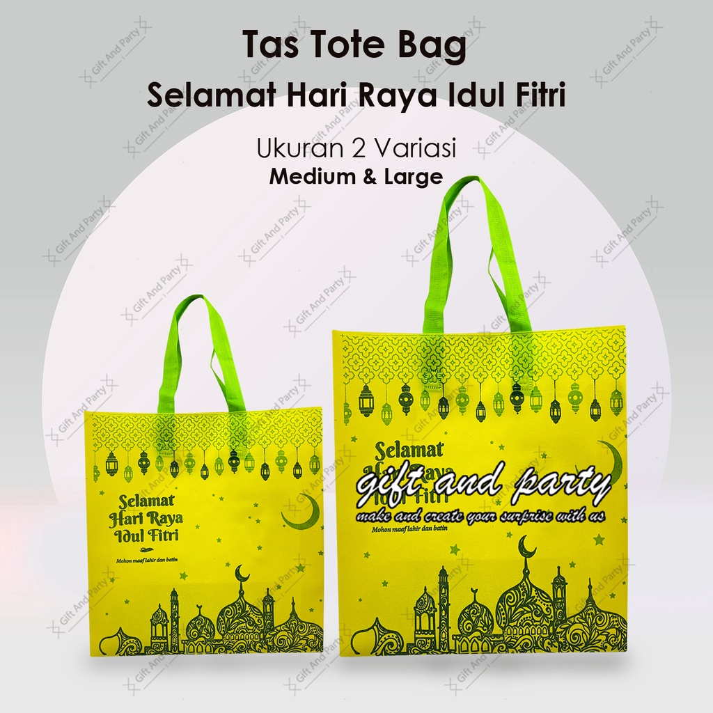 Goodie Bag Lebaran Kuning JUMBO / Goodie Bag Idul Fitri / Tas Lebaran