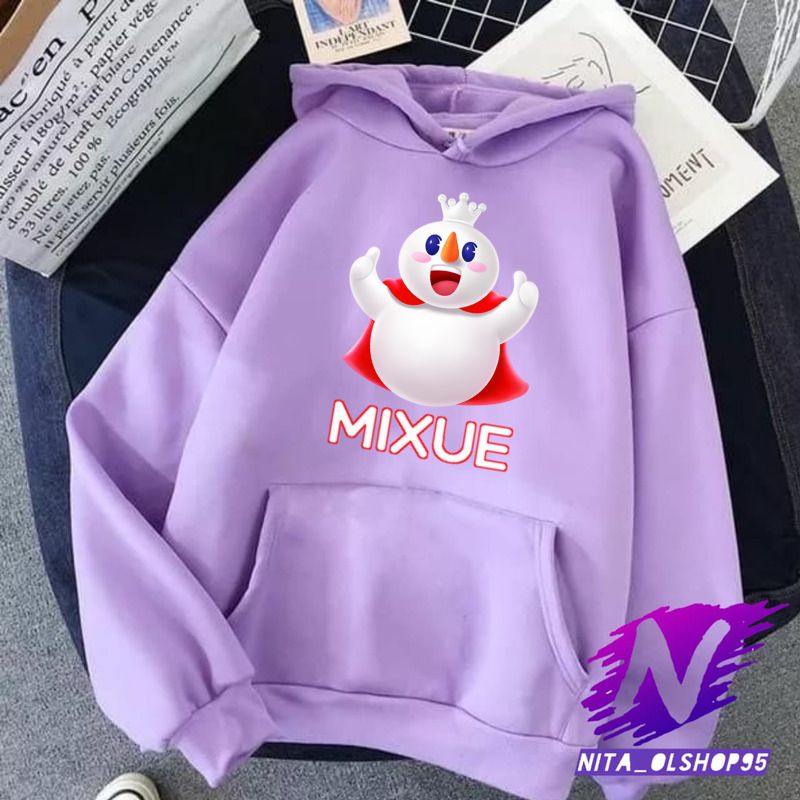 sweater hoodie anak mixue es krim